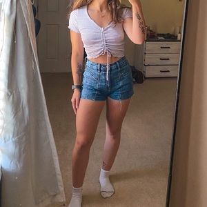 Denim shorts